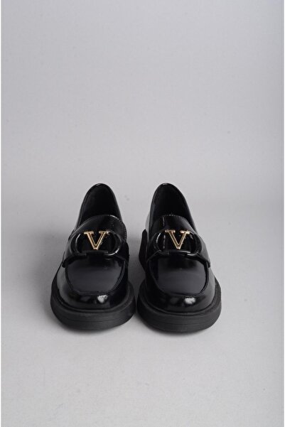 SEÇ KUNDURA Seç 560 Genuine Leather Black Patent Leather Masculine Buckle Shoes