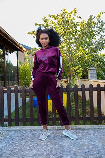 Mestore Fashion Line Women's Velvet Tracksuit Set 9078