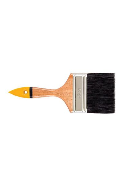Angoravi Luna Black Wooden Handle Oil Paint Brush No:4
