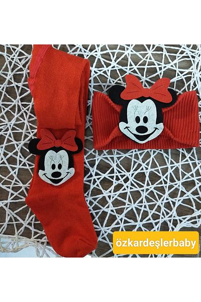 ÖZKARDEŞLER BABY Бебешки и детски чорапи и бандана на Мики Маус от 2 части Killotlu