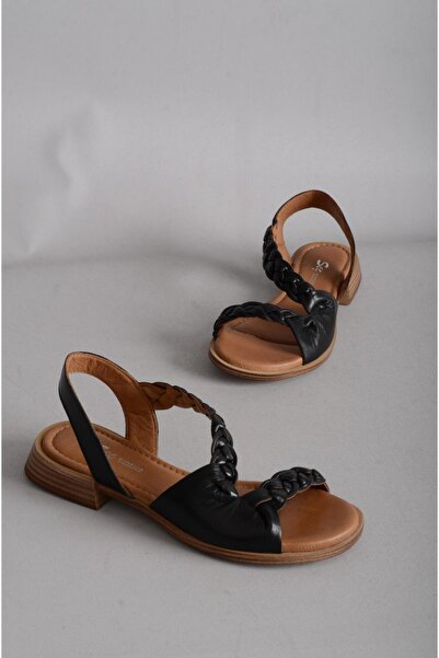 SEÇ KUNDURA Γυναικεία σανδάλια GENUINE Μαύρα Δερμάτινα - SELECT 32207