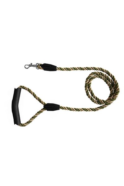 K&A Triple Wrapped Dog Walking Rope 1 cm-120 cm Green Cream