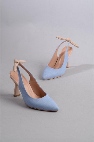 SEÇ KUNDURA SEÇ 711 - Pantofi stiletto Svetiko albastru denim de 9 cm