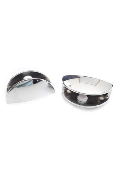 CEKAVE Oval Chrome Armchair Glass Holder Set