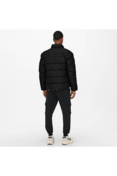 Only & Sons Ανδρικό μαύρο παλτό Puffer - 22019345   Onsmelvin Life