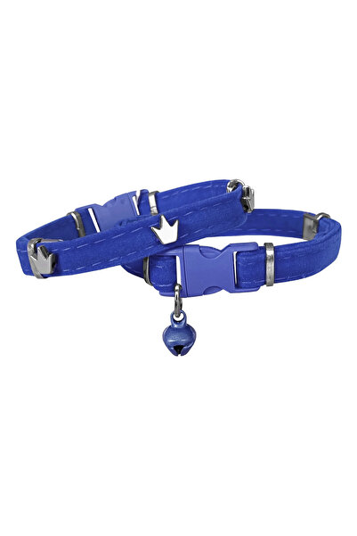 Ethab Ticaret Velvet Cat Collar King 20-32 cm Blue