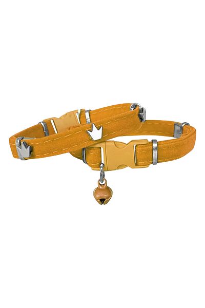 Wovna Velvet Cat Collar King 20-32 cm Yellow