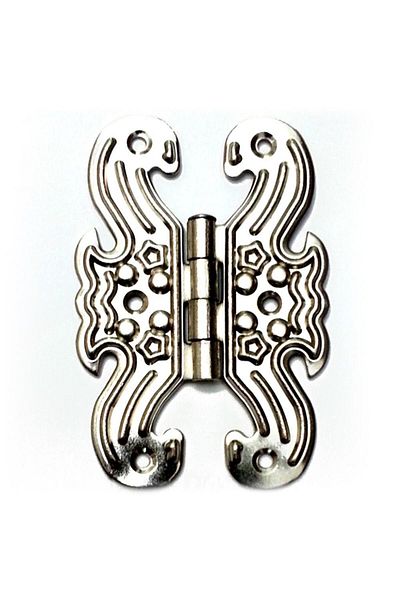 evimdeyokyok Decorative Sheet Butterfly Hinge - Large, Nickel, 100 Pieces