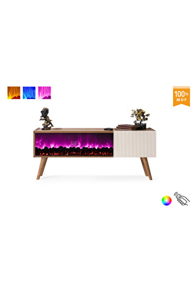 Dodo İç Mimarlık & Mobilya MINI VENICE RENK MODLU ŞÖMİNELİ TV ÜNİTESİ 130 CM