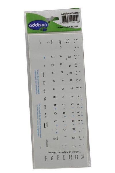 ADDISON 300167   ملصق لوحة مفاتيح أبيض F - أنيق ومفيد
