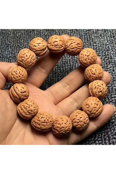 PİRAMİGO Vintage Style Bracelet with Natural Vajra Bodhi Seeds