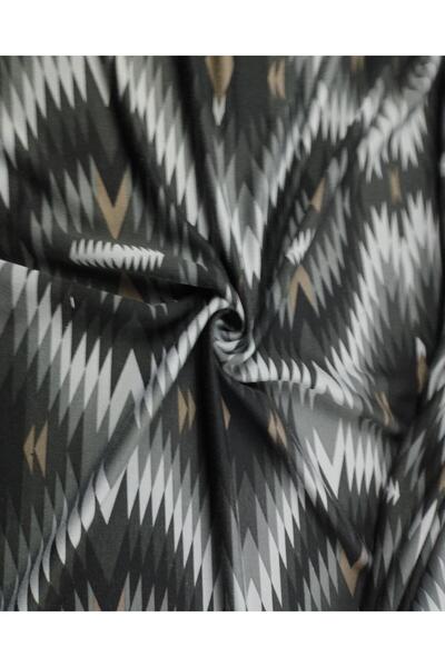 Kumaş Parça 150 cm Gray Black Brown Colored Interlock Knitted
