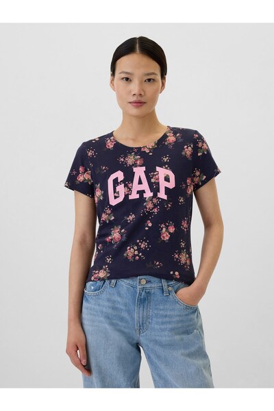 GAP Kadın Lacivert Gap Logo T-Shirt