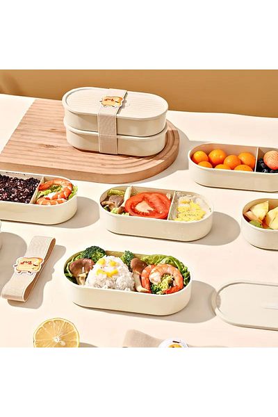 SAVORYHOME Portable Plastic Bento Box,730Ml Fruit Vegetable Food Container | Refrigerator Fresh Keeping Box,