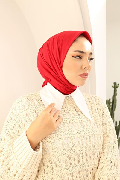 Silk Home Aerobin 36808 Model Red Solid Color Scarf