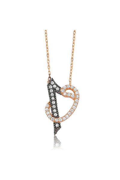 ECOME Silver Elif Vav Necklace