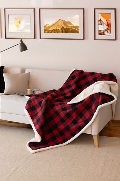 Tekstil Home Scotch Plaid Pattern Reversible Multi-Purpose Welsoft Tv Blanket 160X200 cm