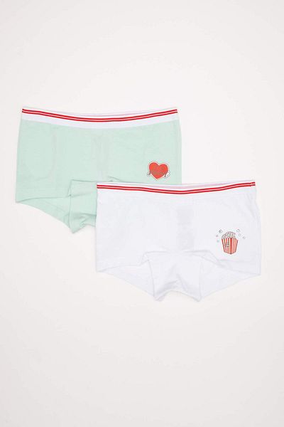 DeFacto Dfc - Girl's Cotton 2-Piece Boxers