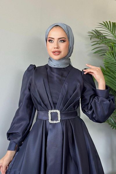 Şule Giyim Rochie de seara printesa bleumarin