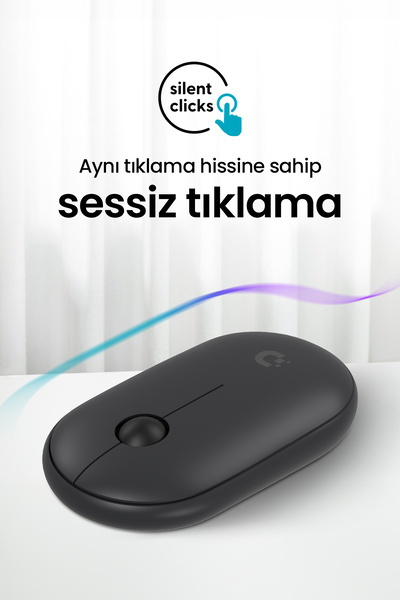 Daxi MX300 Mobile Pro Sessiz Kablosuz Mouse Bluetooth ve 2.4GHz Wireless Bağlantı