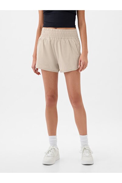 GAP Kadın Bej GapFit High Rise Running Şort
