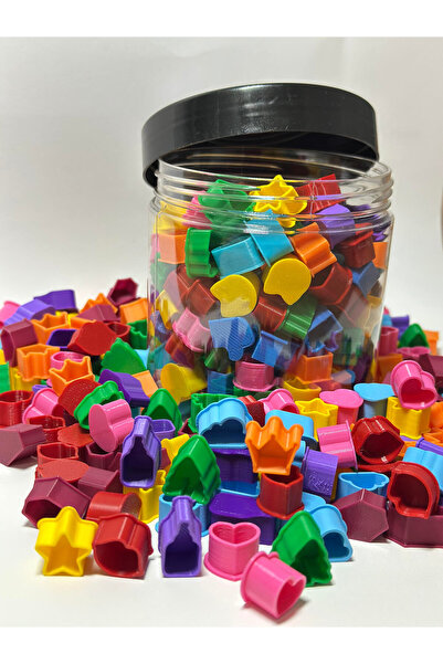 Butik 200'lü Figürlü Ink Cup Tattoo Boya Potası (10 mm) Tasarım Dövme Sarf Ma...