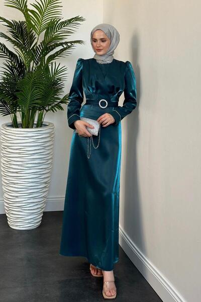 Şulemoda Giyim Turquoise Luna Evening Dress