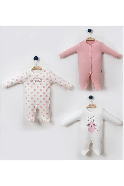 Necix's Little Bunny 0/3 Month 100% Cotton One Size Jumpsuit
