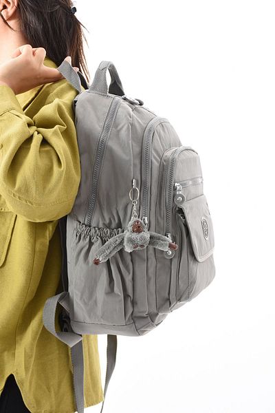 H&D COLLECTİON Αδιάβροχη υφασμάτινη σχολική τσάντα δημοτικού και γυμνασίου με δώρο μαϊμού 8803L
