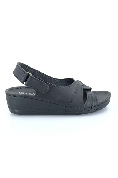Kocamanlar Ayakkabı Aryan D.r Sandale Ortopedice De Damă Recomandate NEGRE