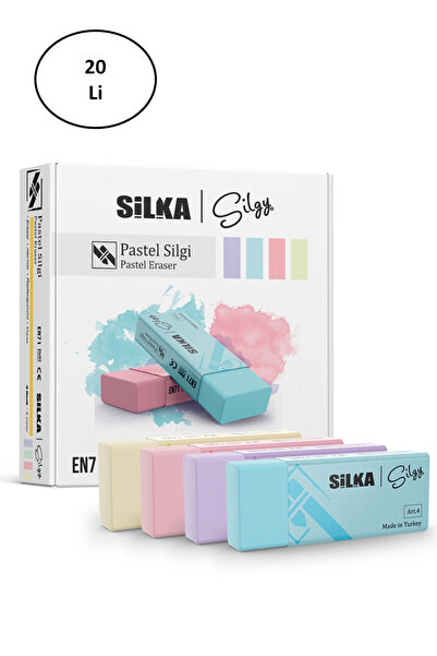 CNKY05 Silka Pastel Eraser 4 Colors 20 Pieces