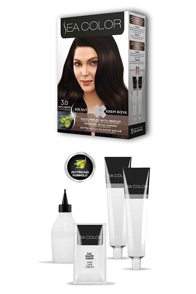 VB QUALITY Dark Brown 2X2 Tube Cream Hair Dye Set - No:3.0