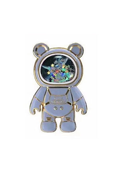 AKSEFİZZ Akışkan Sıvılı Simli Yıldızlı Ayıcık Astronot