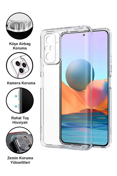 CEPSTOK Xiaomi Redmi Note 10 Pro Case Transparent Camera Protected Soft Silicone
