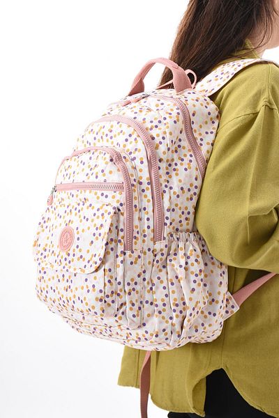 H&D COLLECTİON Αδιάβροχη υφασμάτινη σχολική τσάντα δημοτικού και γυμνασίου με δώρο μαϊμού 8803L