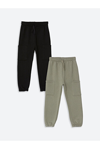 LC Waikiki Green Elastic Waist Thick Baby Boy Jogger Sweatpants 2-Piece