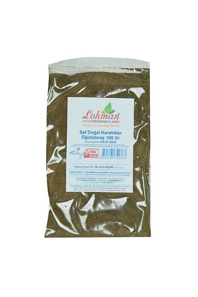 sepetimpet Black Pepper Natural Ground Pure 100 gr Package