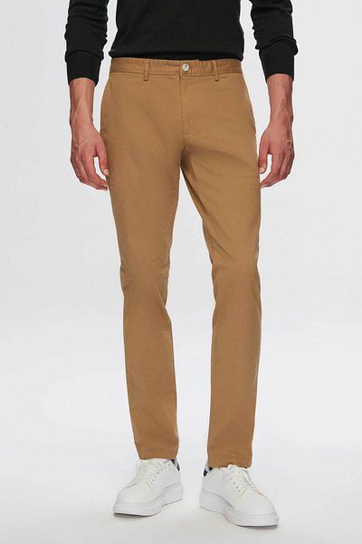 D'S Damat Παντελόνι Chino με κανονική εφαρμογή Camel