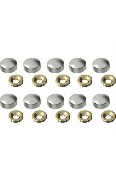 kapsulavm Chrome Screw Plug 16 mm 10 Pieces