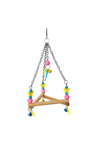 No 35 أرجوحة الطيور مع الخرز الملون وجرس المثلث 11-16 سم