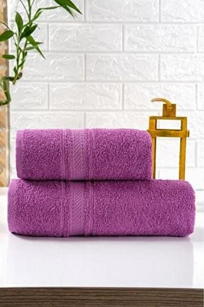 Angoravi Purple Set of 2 Towels