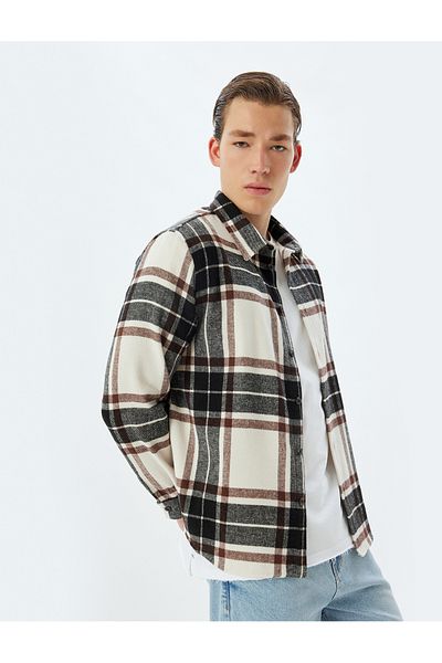 Koton Lumberjack Shirt Long Sleeve Button down Cotton Blend Regular Fit