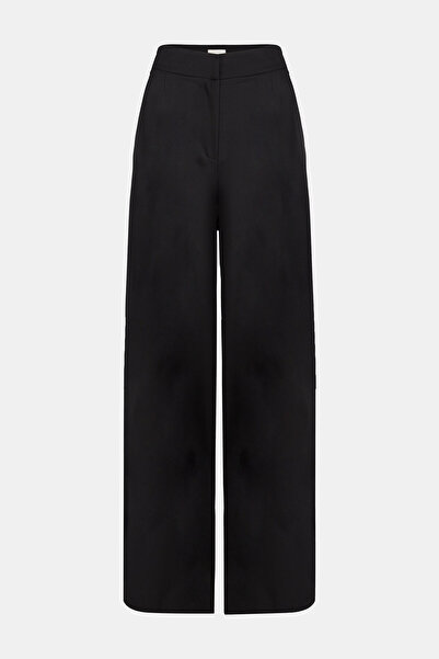 W Collection Siyah Geniş Paça Pantolon