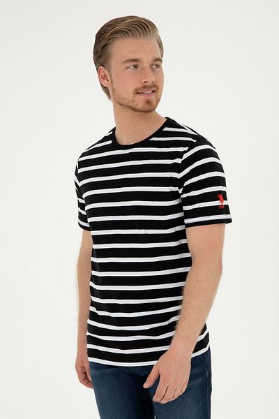 U.S. Polo Assn. Men's Regular Fit Crew Neck Black T-Shirt 50287043 -Vr046