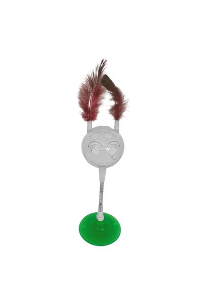colezium Gülenyüz Hacı Yatmaz Cat Toy with Prize Bowl and Suction Cup 6 X 30 cm Green