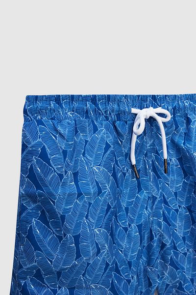 Twn Σορτς μαγιό με κανονική εφαρμογή Navy Blue printed