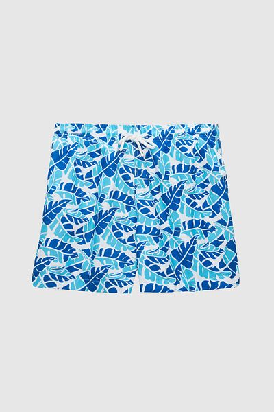 Twn Costum de baie cu pantaloni scurți cu imprimeu albastru