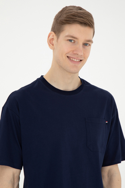 U.S. Polo Assn. Ανδρικό μπλουζάκι Comfort Fit Crew Neck Navy Blue 50287062-VR033