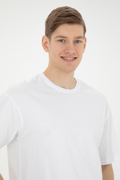 U.S. Polo Assn. Ανδρικό μπλουζάκι Comfort Fit Crew Neck White 50287061-VR013