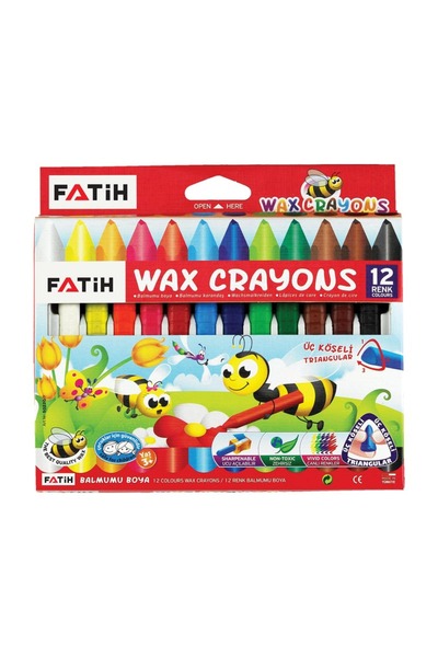 Fatih 12 Renk Wax Crayon Uzun Mum Boya 50130